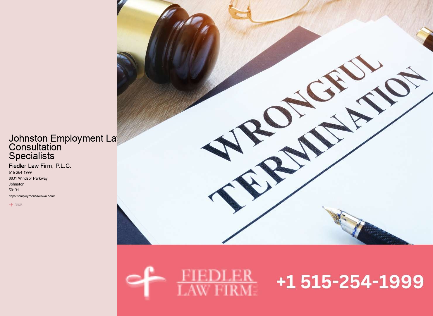 Trusted Wrongful Termination Attorney Johnston