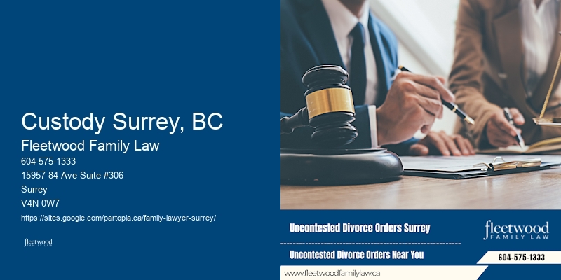 Prenuptial Custody Surrey, BC