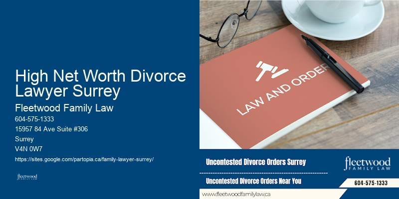 Child Support Enforcement High Net Worth Divorce Lawyer Surrey BC