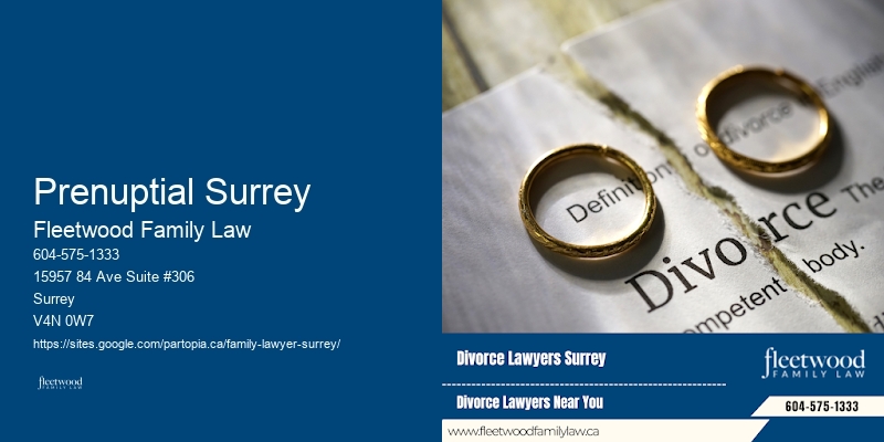 Prenuptial Surrey BC Divorce Settlement Lawyer