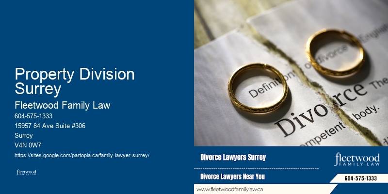 Property Division Surrey Separation Agreement Lawyer
