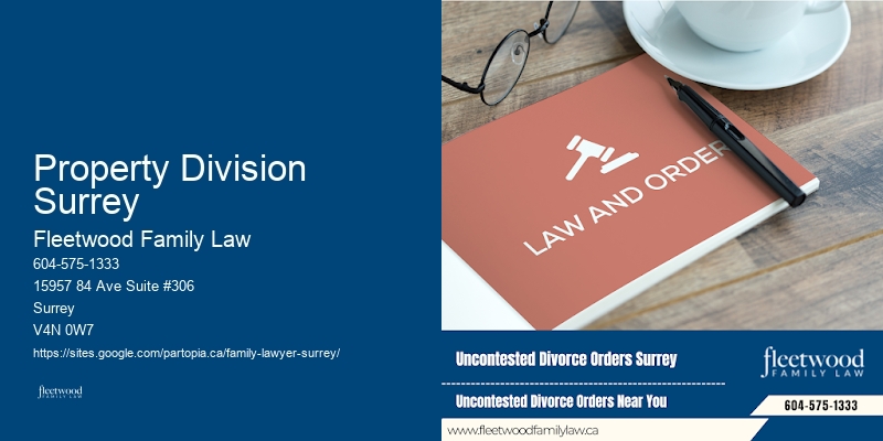 Divorce Settlement Lawyer Property Division Surrey, BC