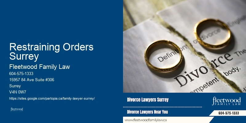 Child Custody Attorney Restraining Orders Surrey BC