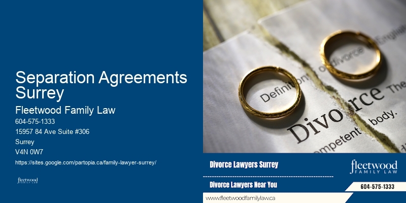 High-Conflict Child Custody Lawyer Separation Agreements Surrey