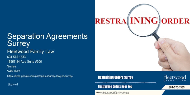 Separation Agreements Surrey Divorce Law Consultation