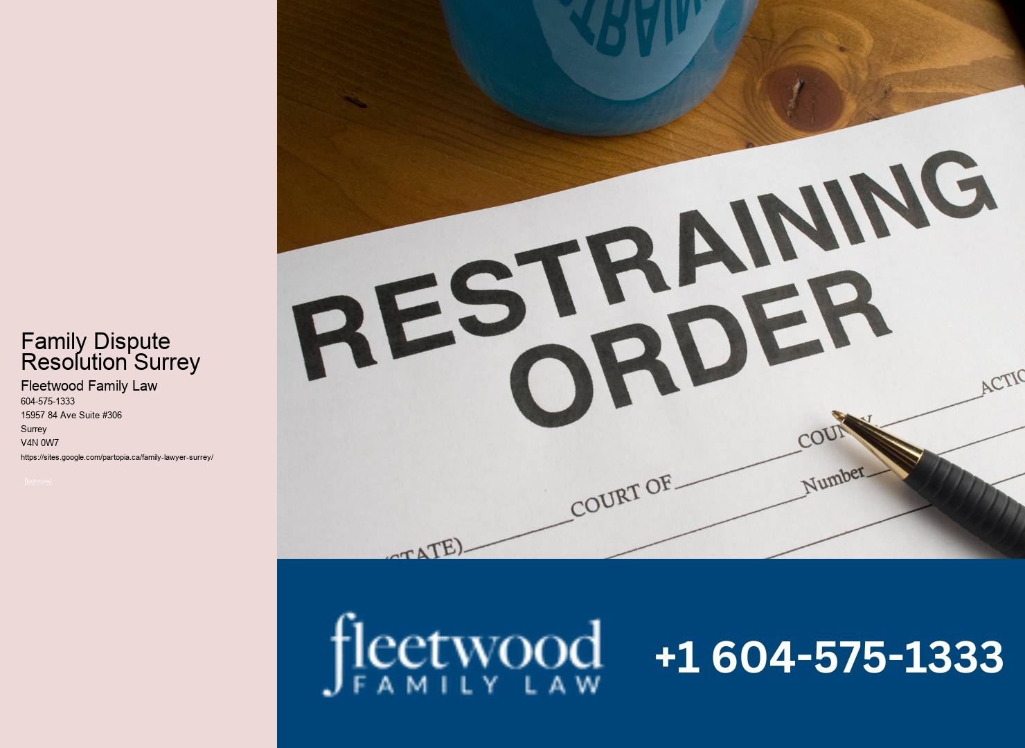 Family Dispute Resolution Surrey Family Law Advisory Representation