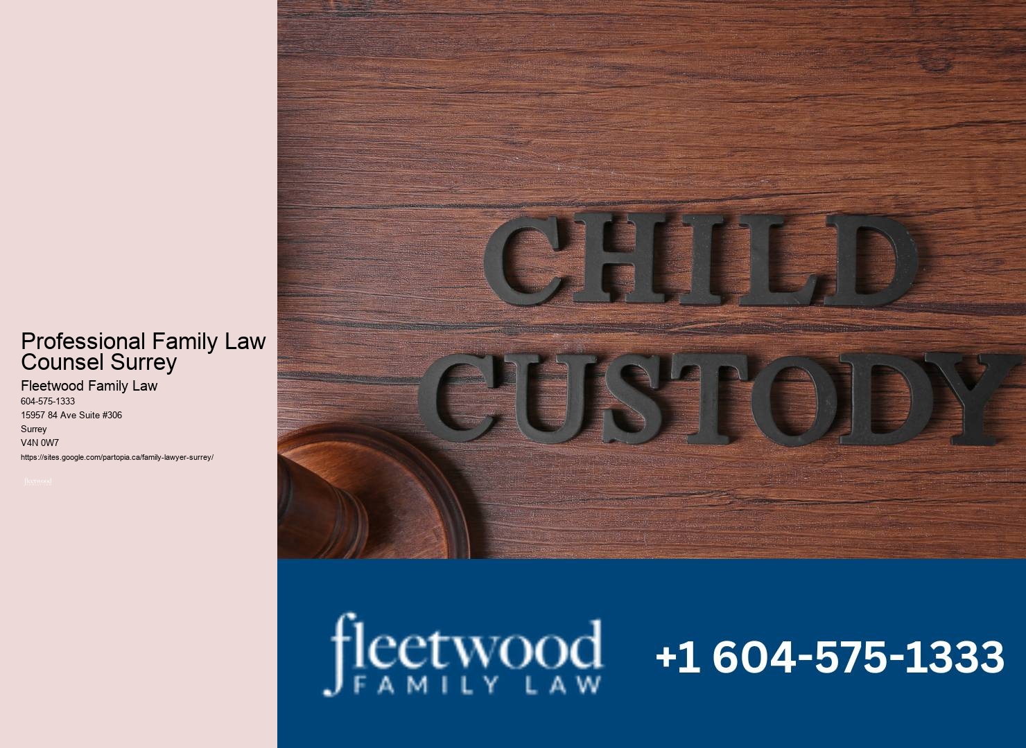 Comprehensive Family Law Support in Professional Family Law Counsel Surrey