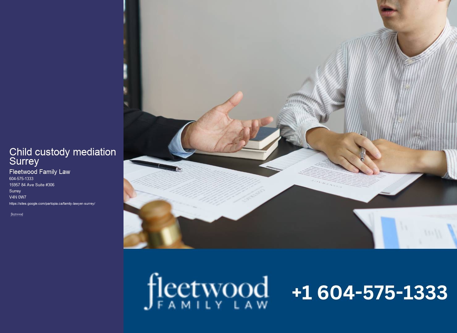 Recommended Family Lawyer Child custody mediation Surrey