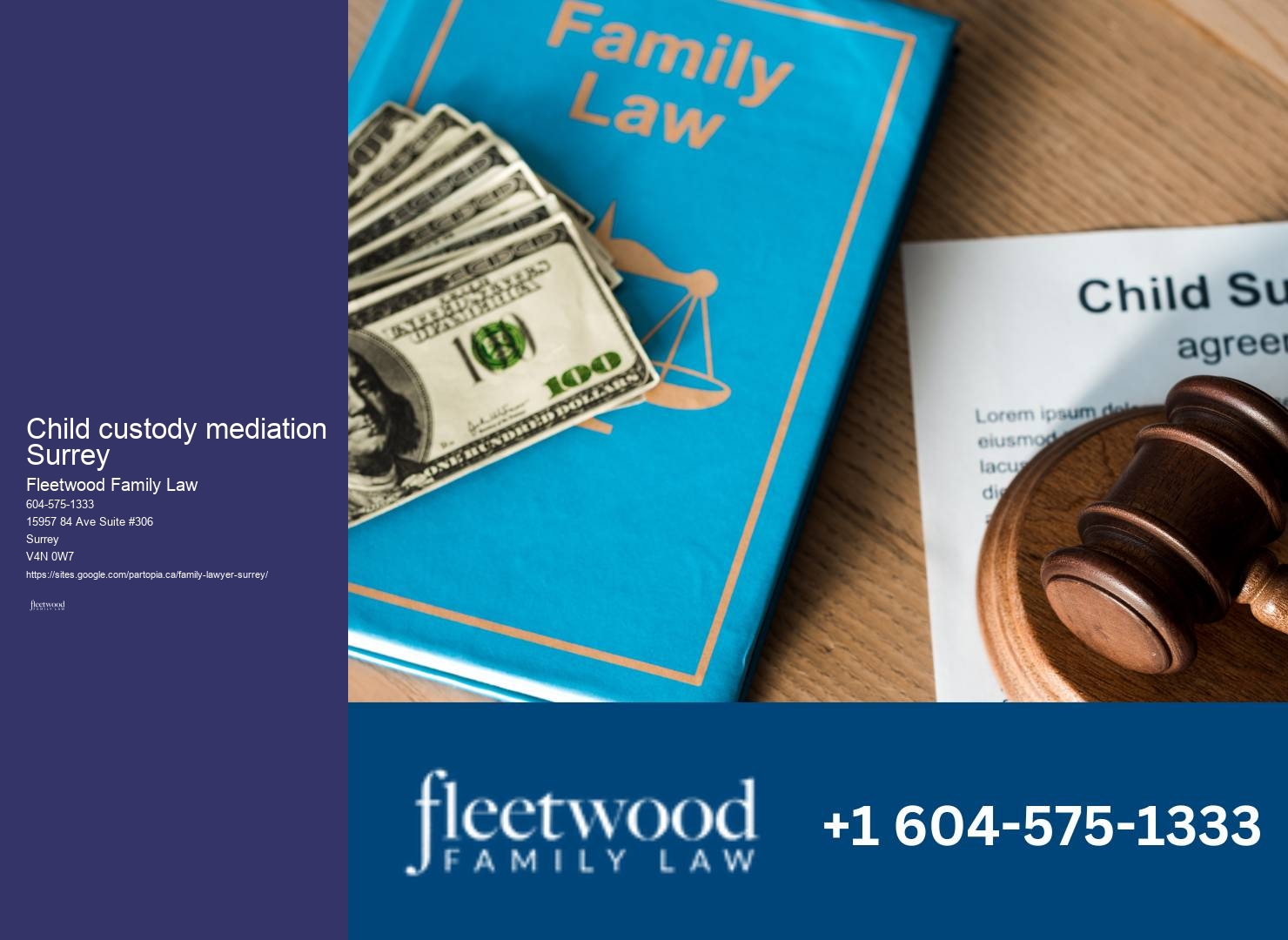 Affordable family law help Child custody mediation Surrey