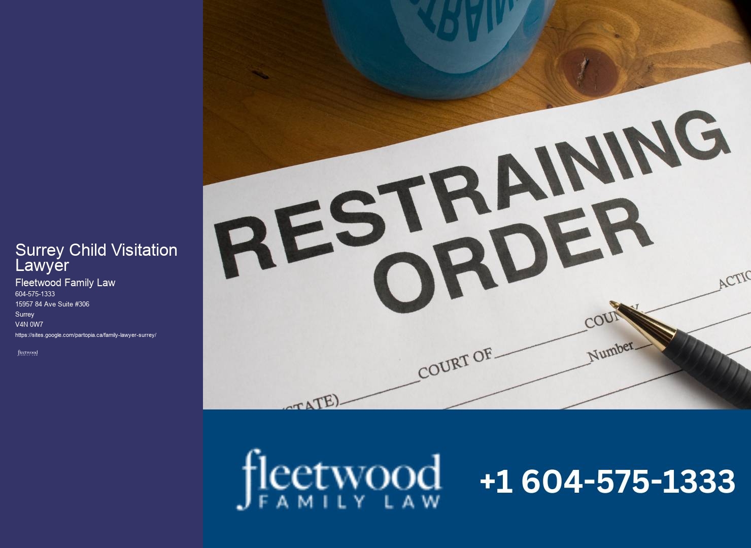 Surrey Child Visitation Lawyer Child Support Legal Counsel