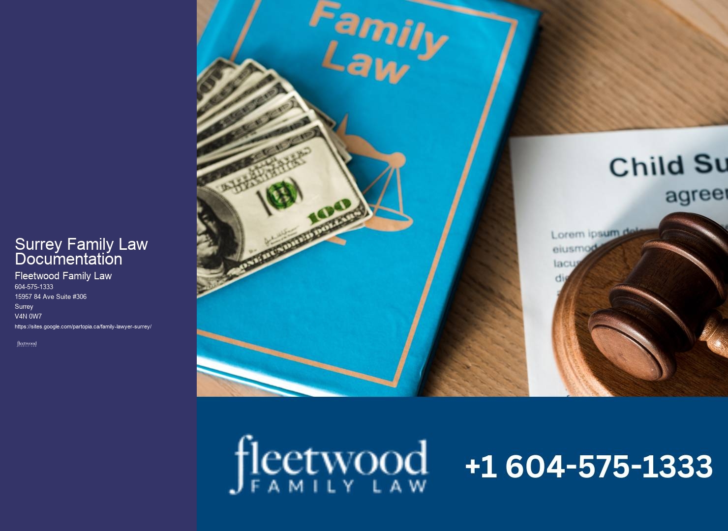 Property Division Lawyer Surrey Family Law Documentation