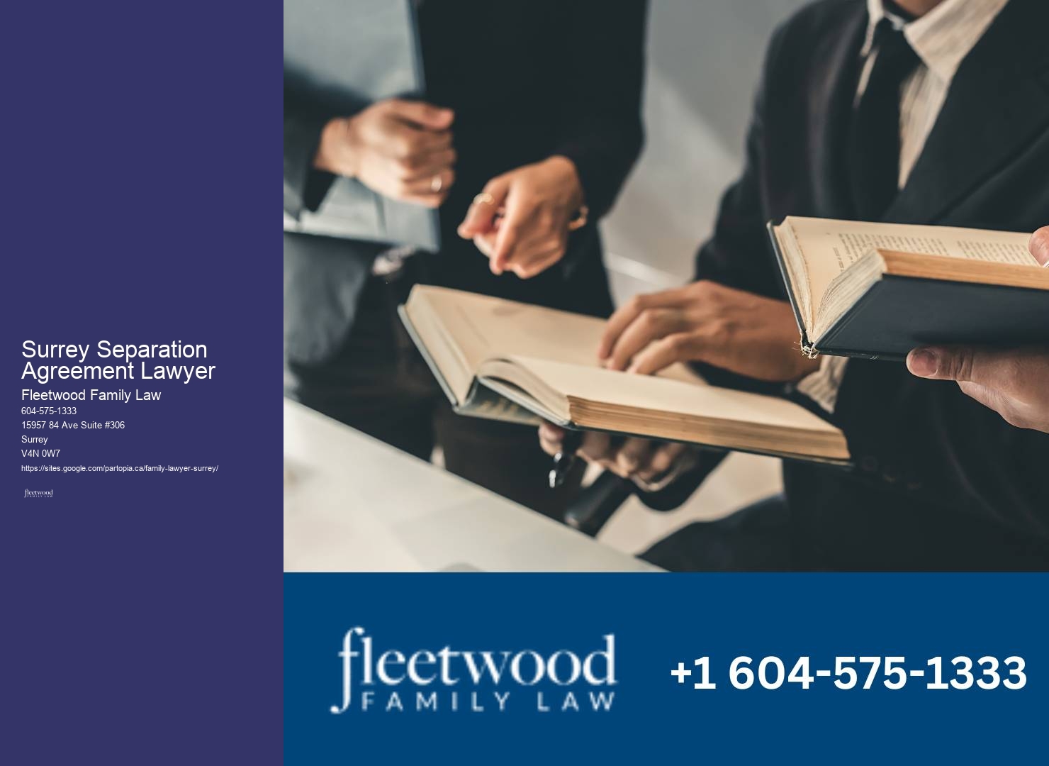 Family law case management Surrey Separation Agreement Lawyer