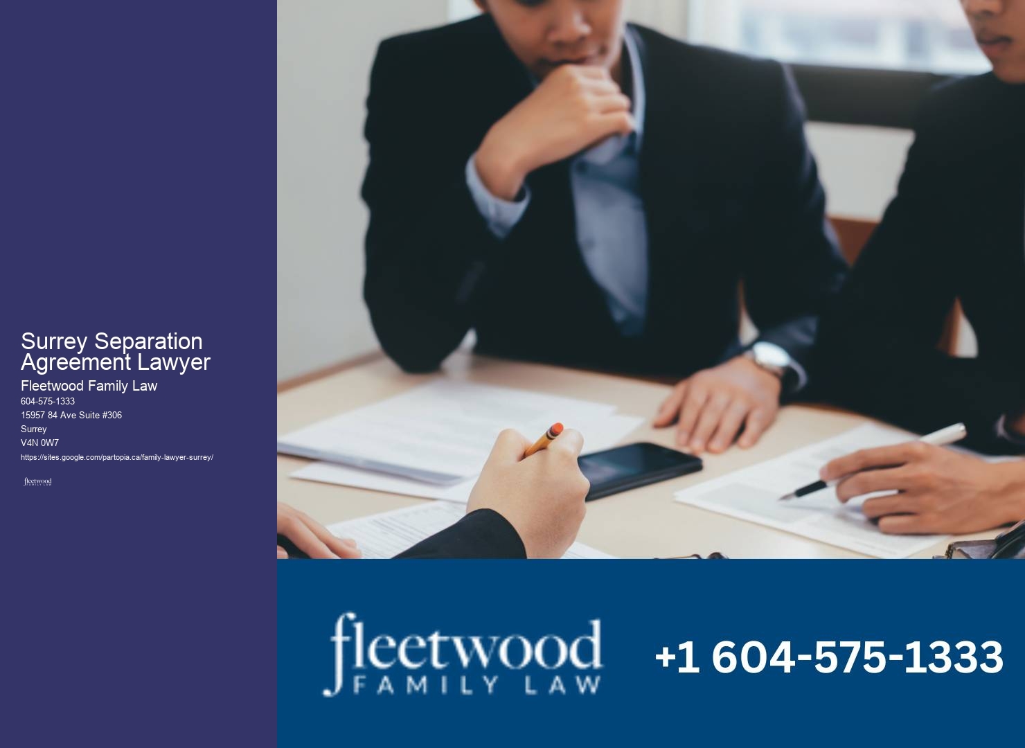 Surrey Separation Agreement Lawyer family court representation