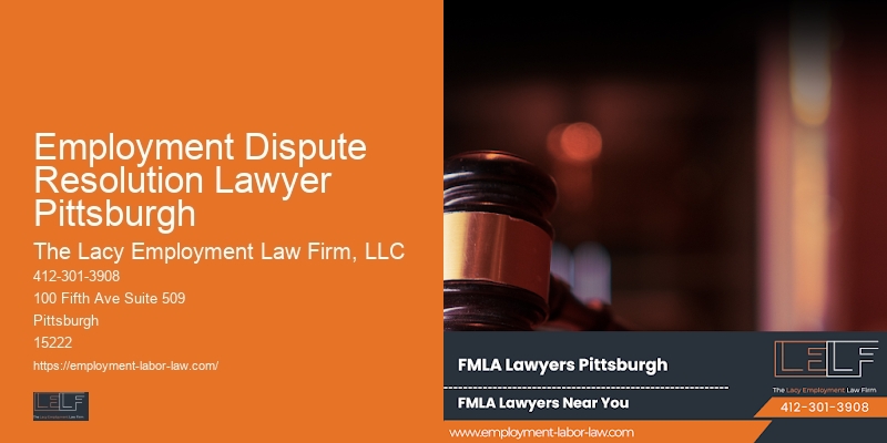 Employment Dispute Resolution Lawyer Pittsburgh employment legal advisor