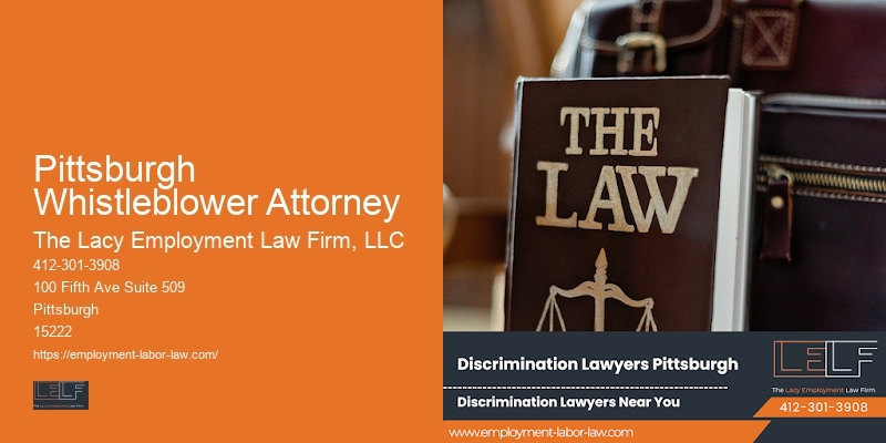 Legal representation for Pittsburgh Whistleblower Attorney employees