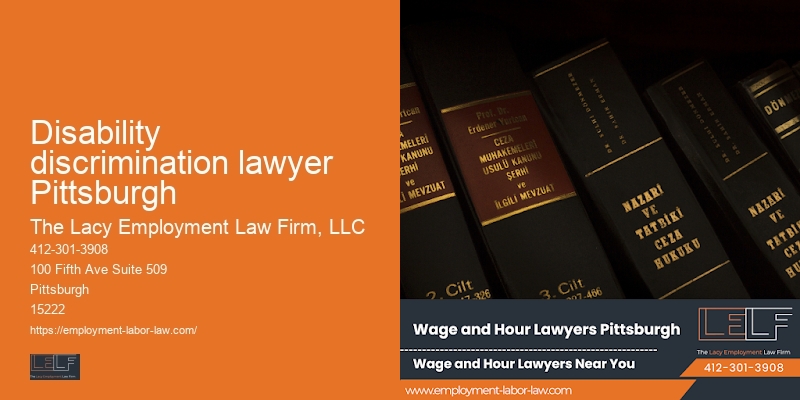 Legal representation for workplace issues Disability discrimination lawyer Pittsburgh