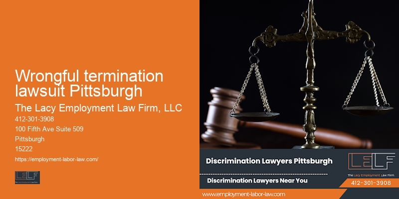 Wrongful termination lawsuit Pittsburgh employment legal solutions