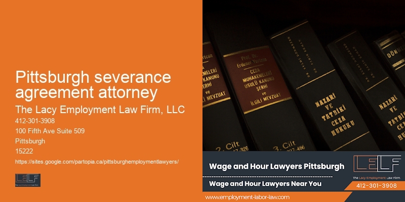 Legal expert for Pittsburgh severance agreement attorney employment law