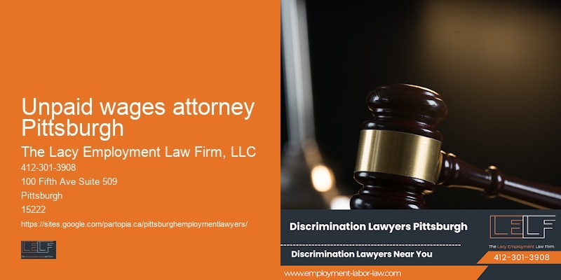 Unpaid wages attorney Pittsburgh