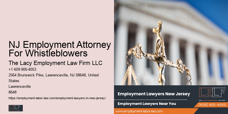 NJ Employment Attorney For Whistleblowers