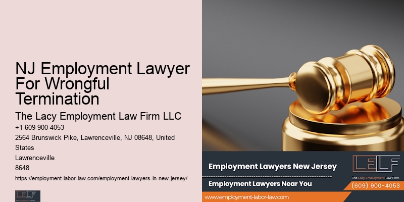 NJ Employment Lawyer For Wrongful Termination