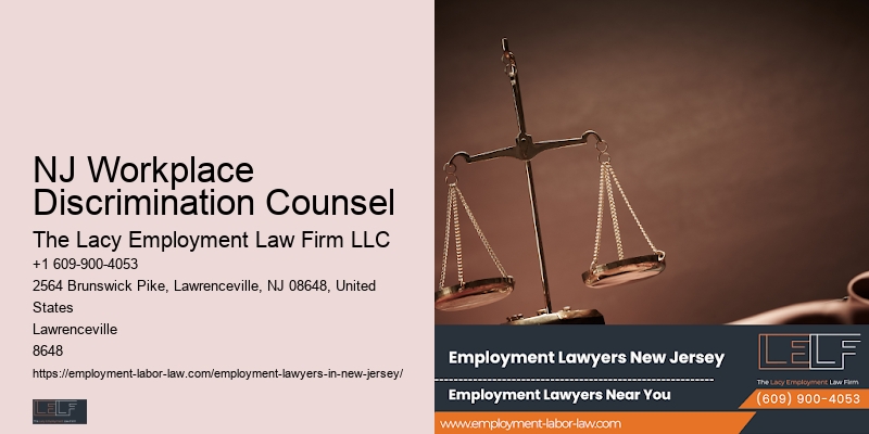 NJ Workplace Discrimination Counsel Whistleblower Protection Lawyer