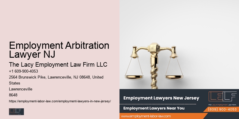 Employment Arbitration Lawyer NJ wrongful termination consultations