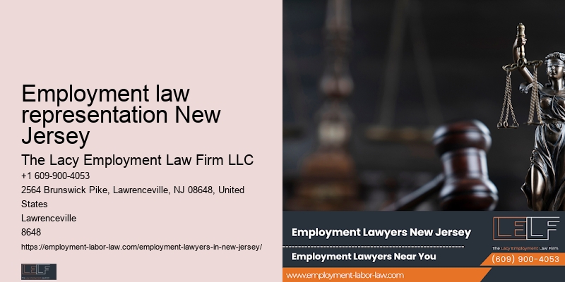 Employment law representation New Jersey