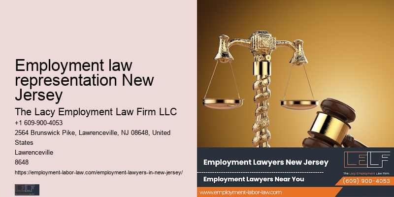 Employment law support services Employment law representation New Jersey