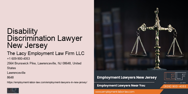 Disability Discrimination Lawyer New Jersey Attorney for Workplace Law