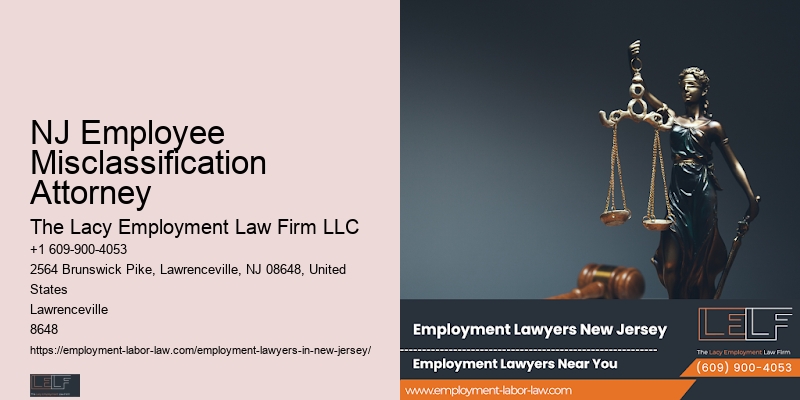 NJ Employee Misclassification Attorney Employment Law Attorney Services