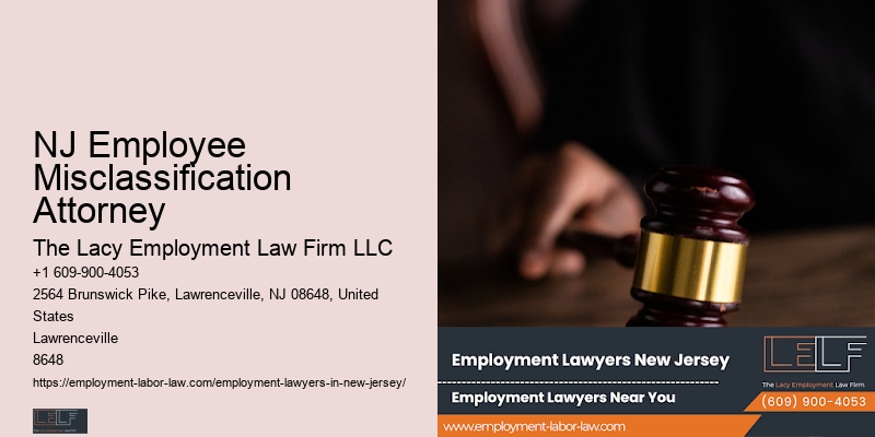 NJ Employee Misclassification Attorney Hostile Work Environment Lawyer