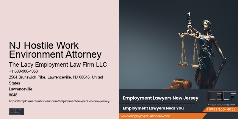 Legal Representation for Workplace Claims NJ Hostile Work Environment Attorney