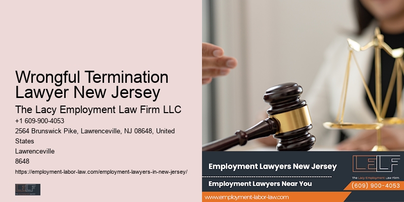 Wrongful Termination Lawyer New Jersey Workplace Legal Consultancy