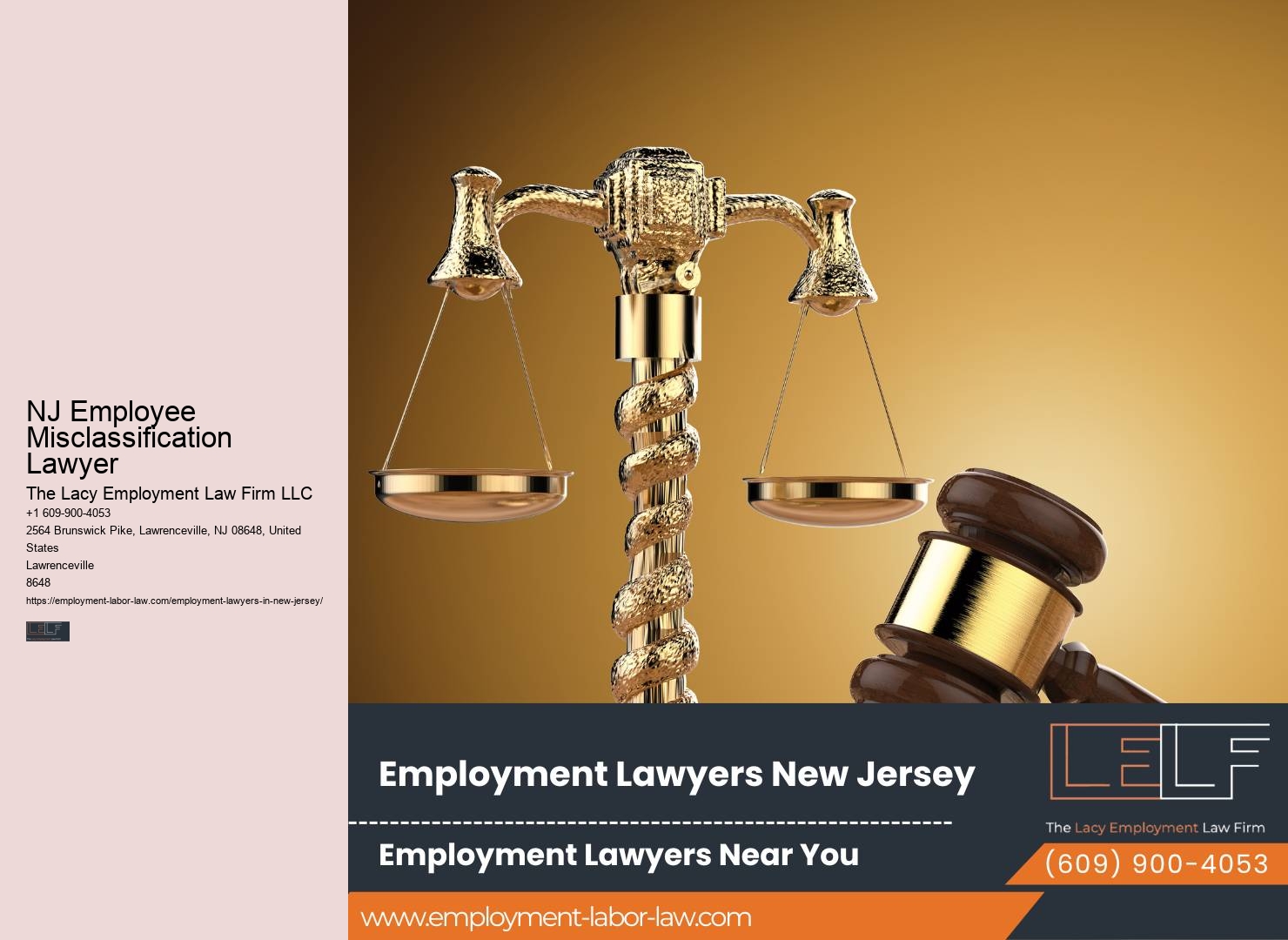 NJ Employee Misclassification Lawyer Employment Law Consultation