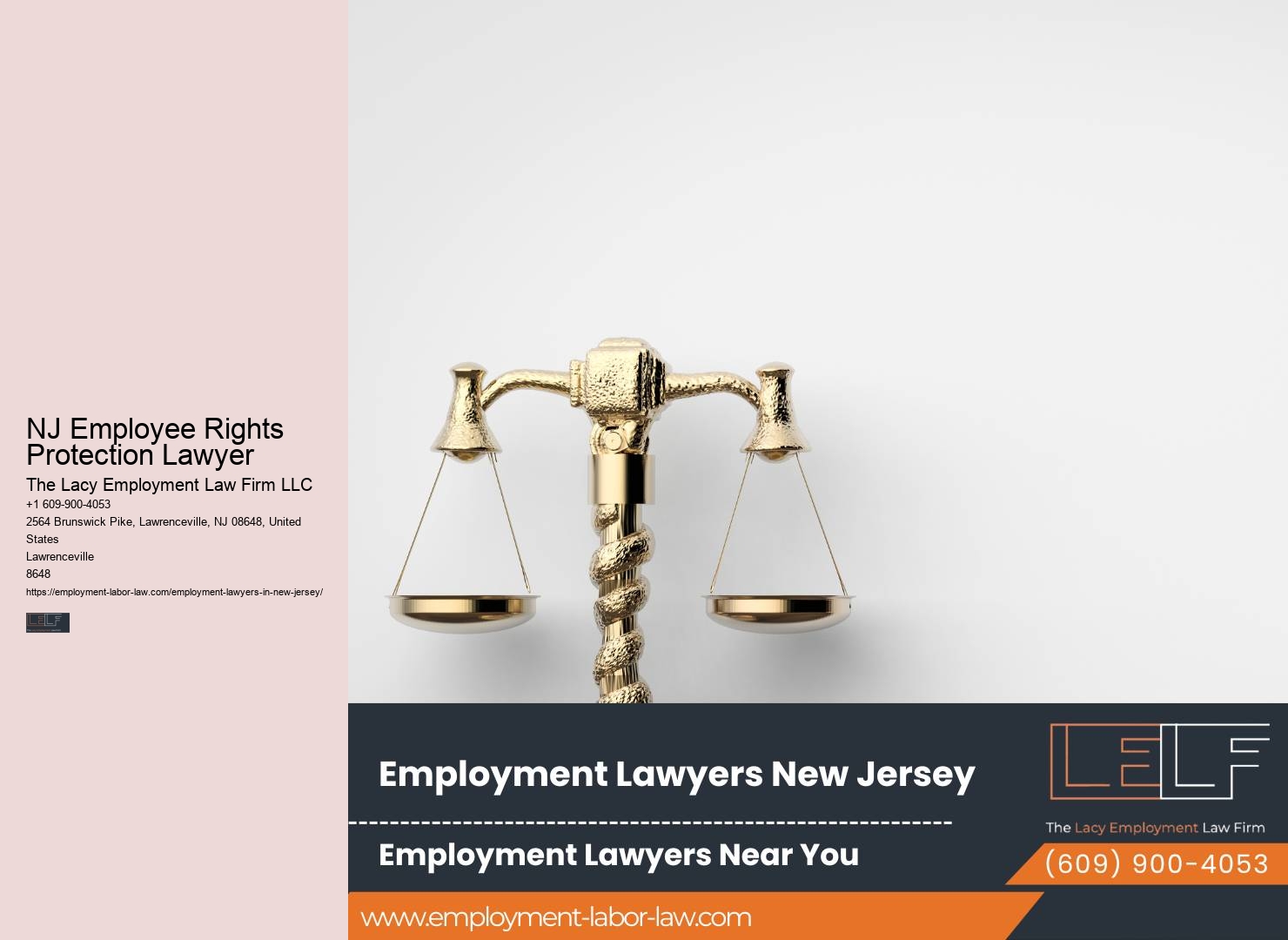 NJ Employee Rights Protection Lawyer Wrongful Termination Lawyer