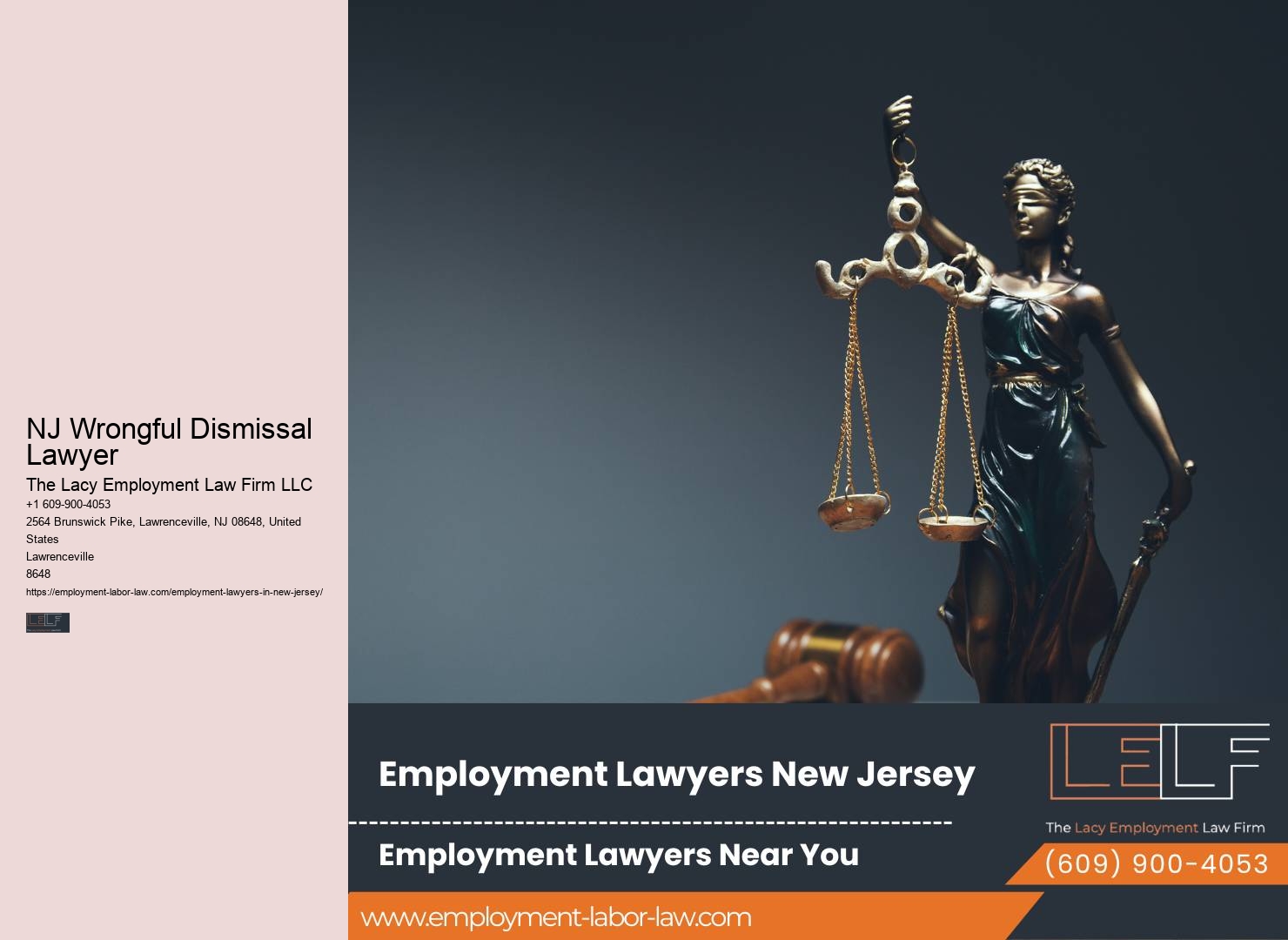 NJ Wrongful Dismissal Lawyer Employee Legal Help