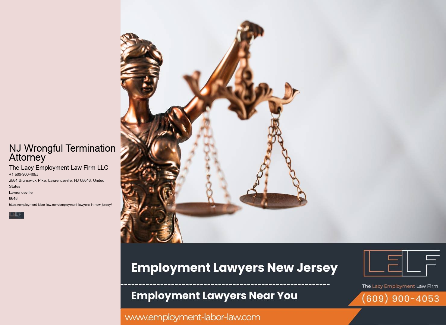 NJ Wrongful Termination Attorney Workplace Law Attorney