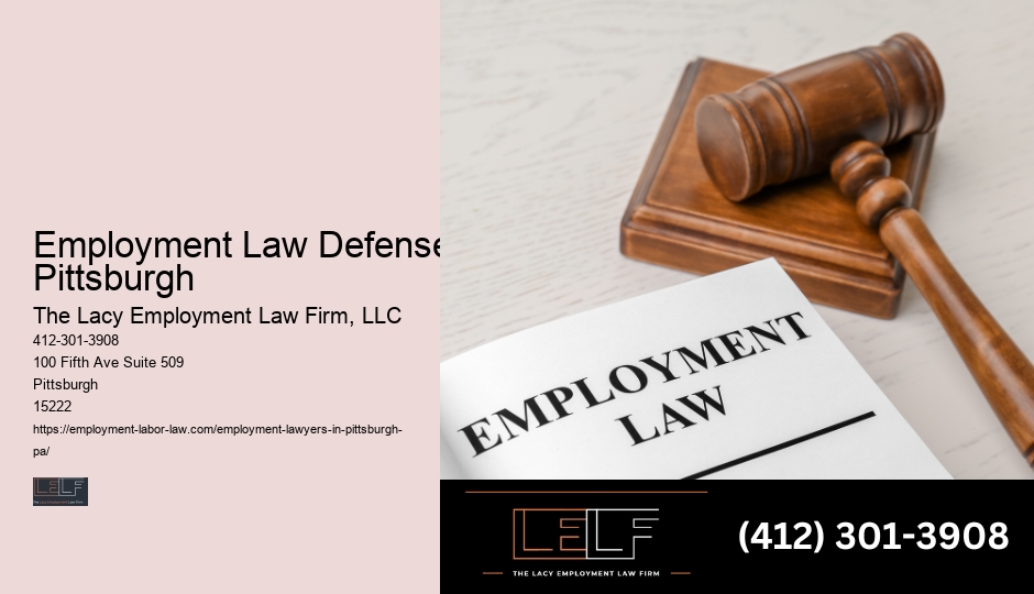 Employment Law Defense Pittsburgh Workplace Legal Representation